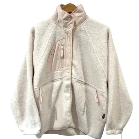 Free People Movement X Hatch Hit The Slopes Jacket Fleece Canvas NEW Size S,M - Picture 4 of 13